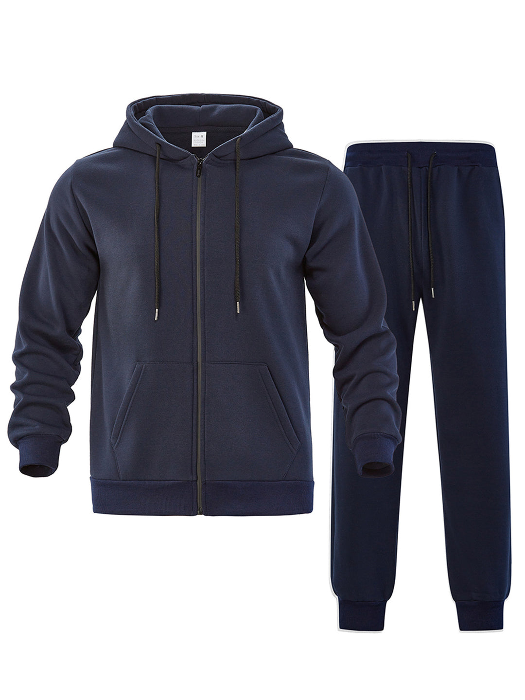 Herren nan zweiteiliges Jogginganzug-Set mit durchgehendem Reißverschluss Kapuzenjacke und taillierter Jogginghose Drune