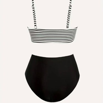 Damen Hochgeschnittenes Bikini-Set mit Wickel-Oberteil Drune