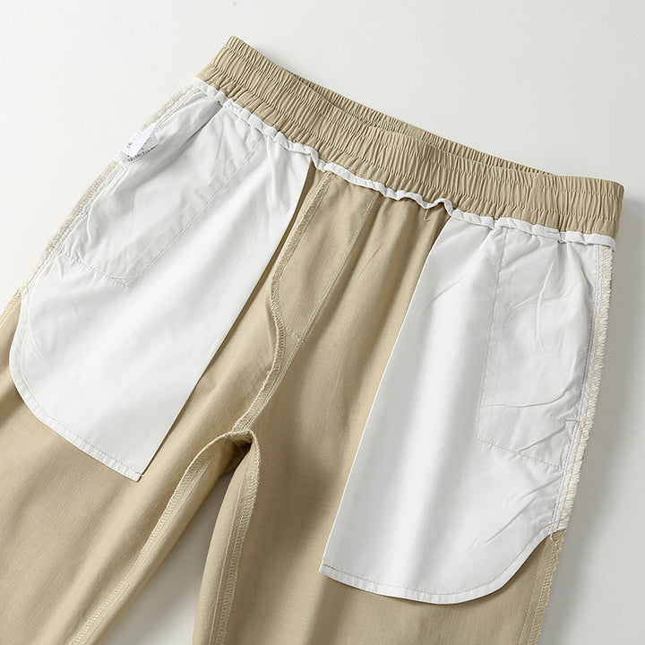 Herren Elastische Chino-Jogger mit tailliertem Tapered-Schnitt und aufgesetzter Gesäßtasche Drune