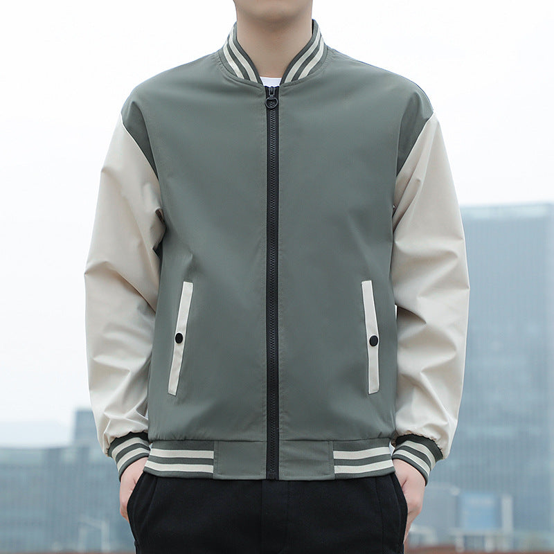 Herren Leichte Übergangsjacke mit Strickkragen Drune