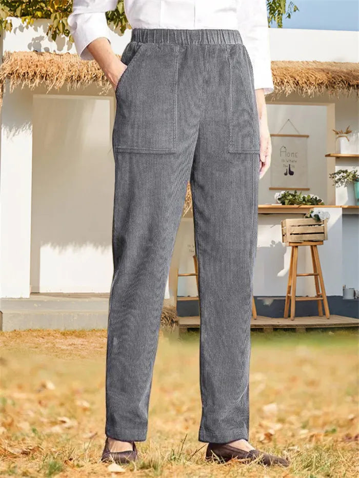 Drune | Unifarbene Cordhose für Damen