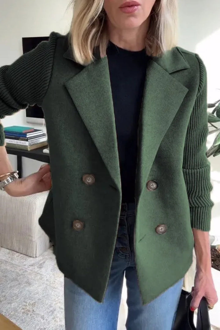 Damen Modischer Oversized-Blazer mit Doppelreihe Drune