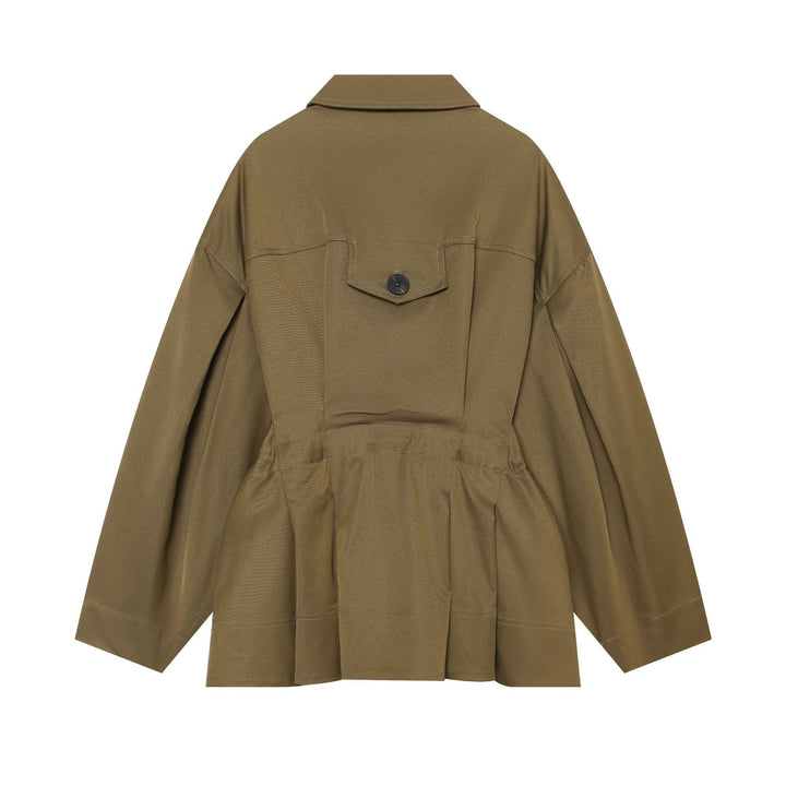 Damen nan oversized Utility-Jacke mit markanten Klappentaschen und Kordelzug Drune