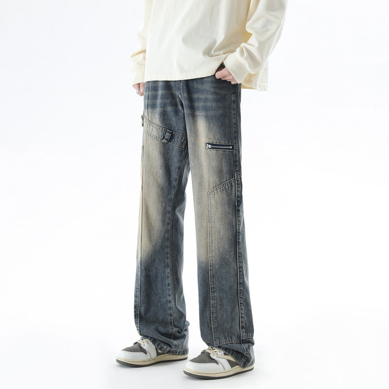 Herren Lässige Cargo-Jeans mit modernen Taschen Drune