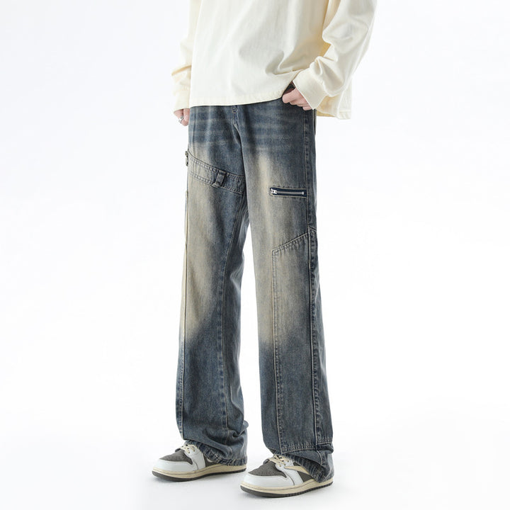Herren Lässige Cargo-Jeans mit modernen Taschen Drune