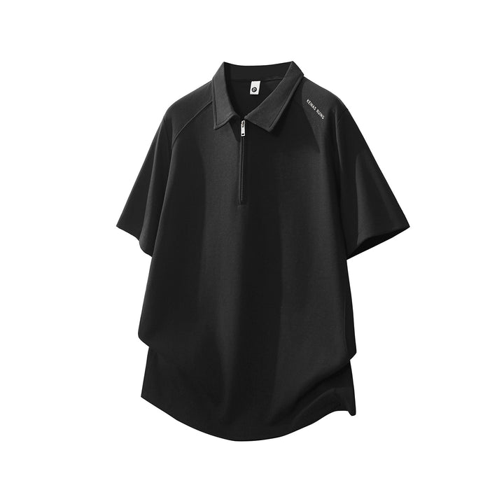 Herren Oversize-Halbzip-Polo mit technischem Jersey und verlängertem Rückensaum Drune
