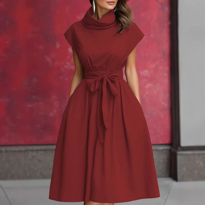 Damen Kleid mit schicker, geraffter Kapuze und praktischen Taschen Drune