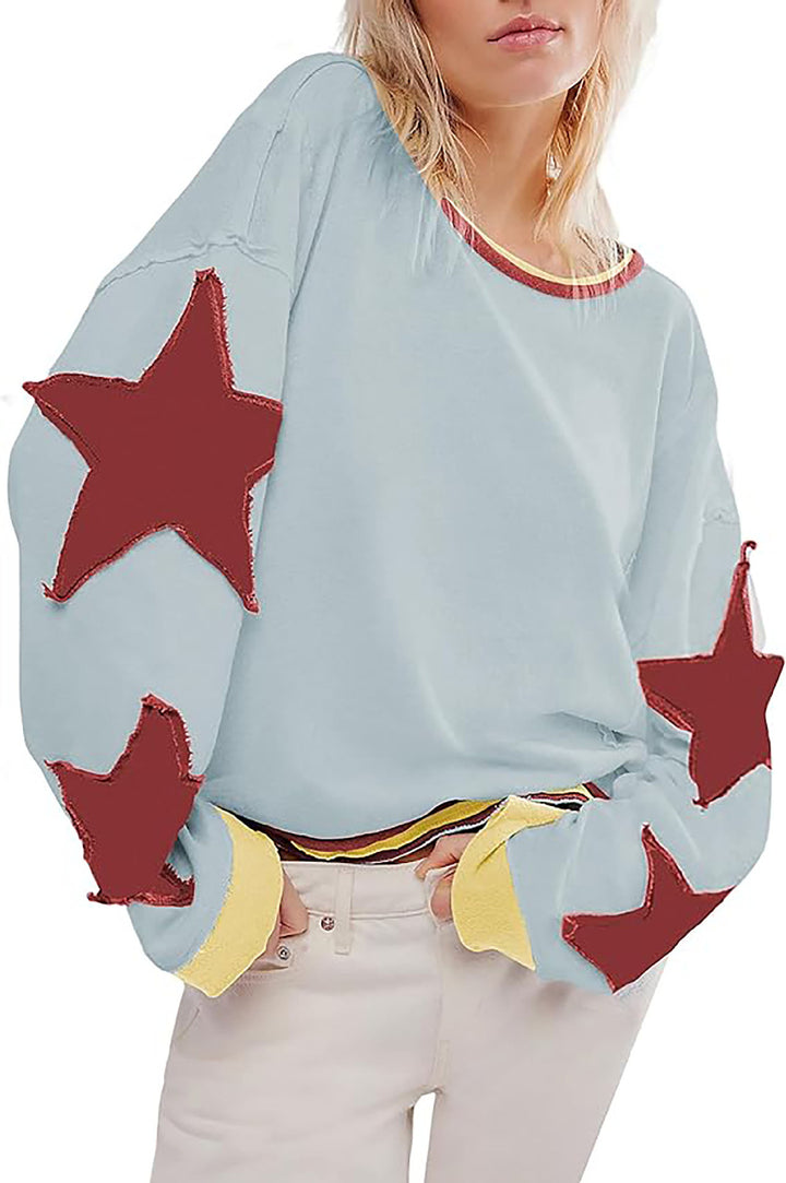 Damen lässiger Pullover mit Sternen-Design Drune