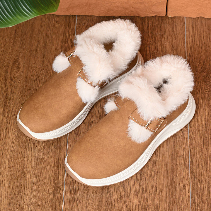 Drune | Plüsch-Fell kurze Stiefel für Damen – Gemütlicher & stylischer Komfort