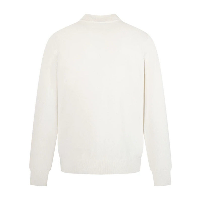 Herren Feinstrickpullover mit leichtem Stehkragen und gerippten Bündchen Drune