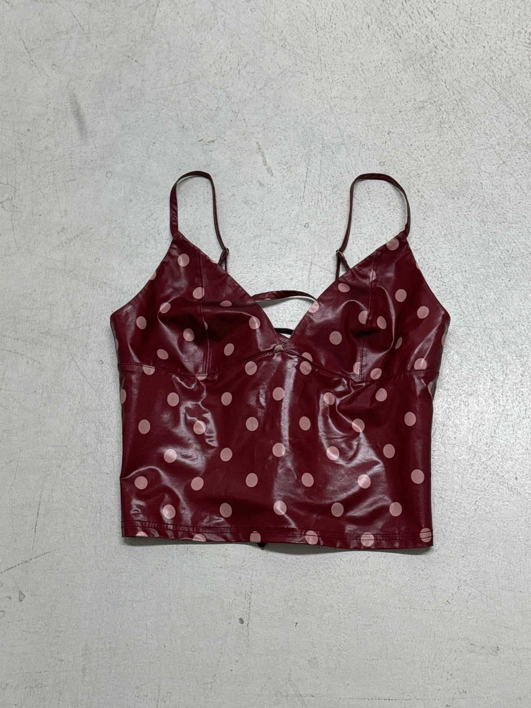 Damen Tanktop mit verspieltem Punktemuster und raffinierten Trägerdetails Drune