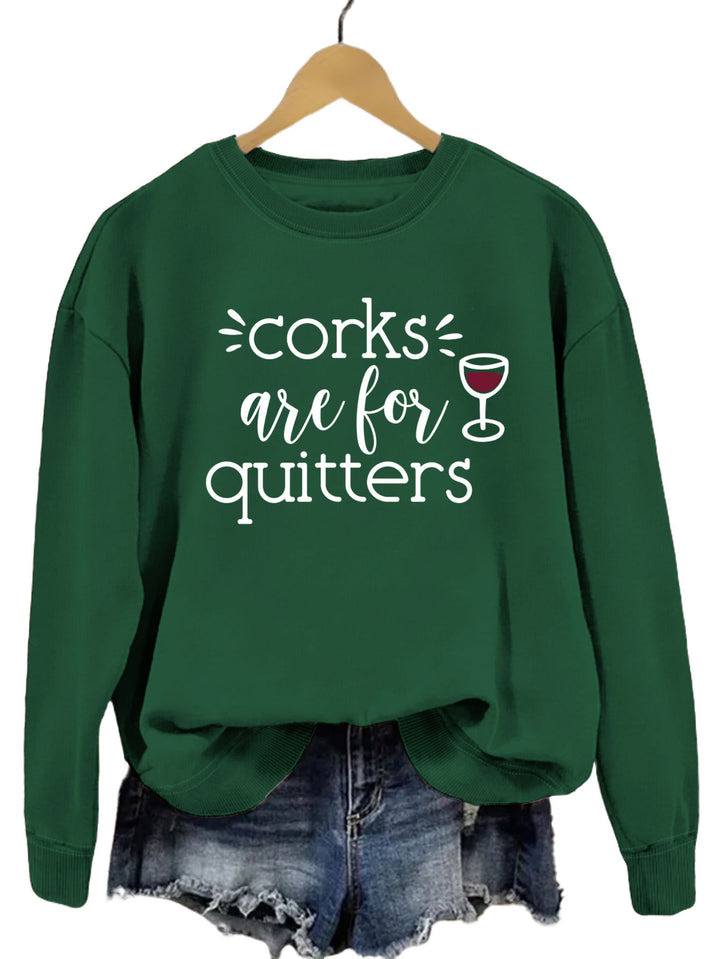 Damen Sweatshirt mit kreativem Spruch und lässigem Schnitt Drune