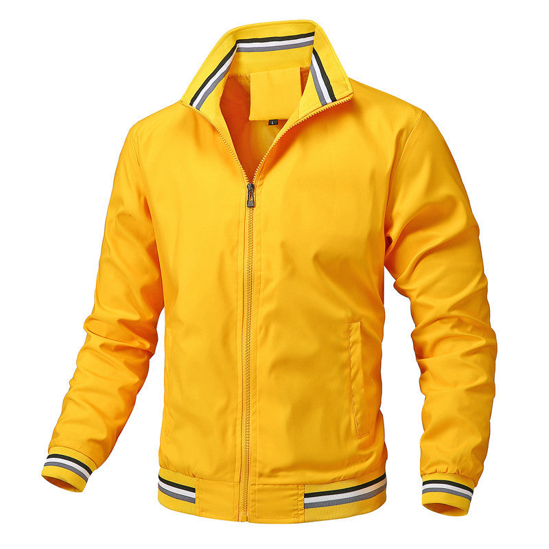 Herren Elegante Sportjacke mit hohem Kragen Drune