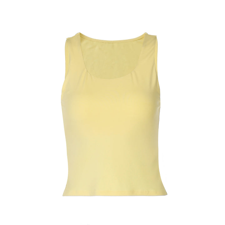 Damen Sportliches Crop-Top mit Rundhalsausschnitt Drune