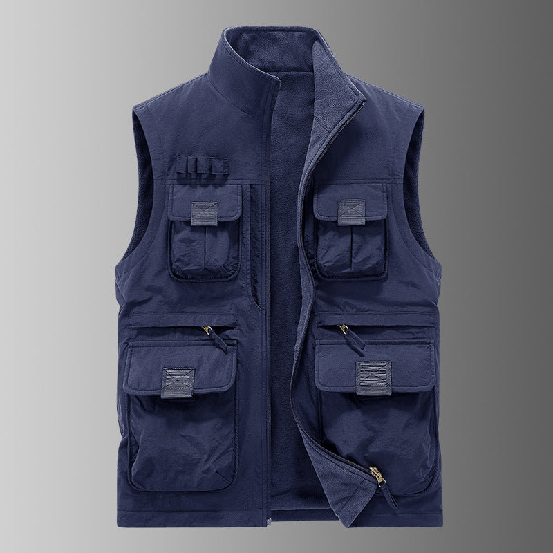 Herren Multifunktionale Utility‑Weste mit Fleecefutter & Mehrfach‑Taschen Drune