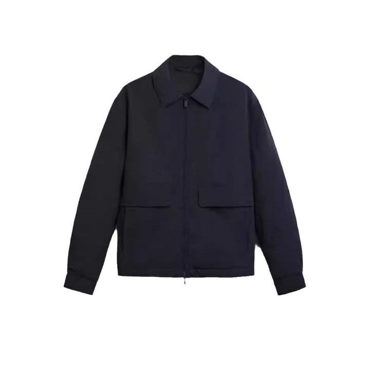 Herren Leichte Utility-Blousonjacke mit Hemdkragen und aufgesetzten Pattentaschen Drune