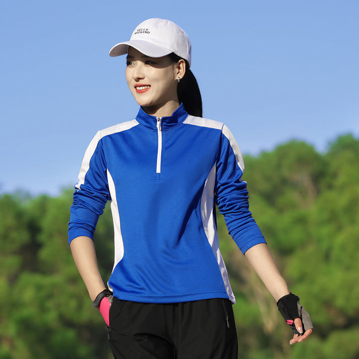 Damen Sport-Longsleeve mit Halbzip und atmungsaktiven Einsätzen Drune