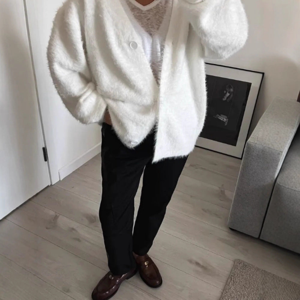 Damen Kuschelige Oversized Strickjacke Drune