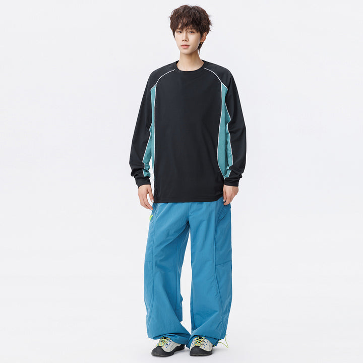 Damen Oversize-Langarmshirt mit Raglanärmeln, atmungsaktiven Seiteneinsätzen und Rundhalsausschnitt Drune