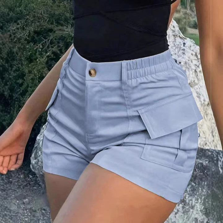 Damen Cargo-Shorts mit hohen Taille und praktischen Taschen Drune