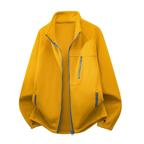 Herren Fleecejacke mit hohem Stehkragen, mehreren Reißverschlusstaschen und ergonomischem Raglan‑Schnitt Drune
