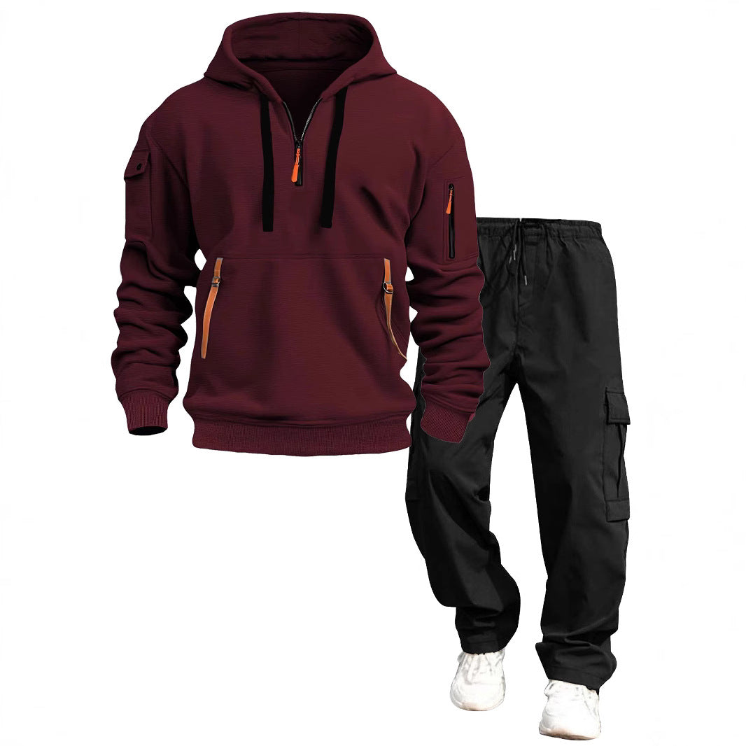 Herren lässiger Kapuzenpullover und Jogginghose Drune