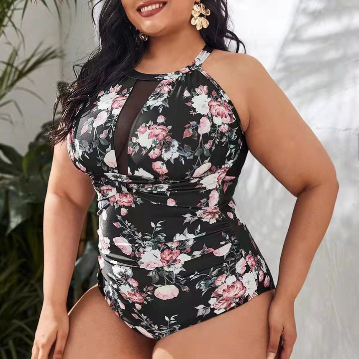 Damen Sportliches Badeanzug-Set mit luftiger Oberteile Drune