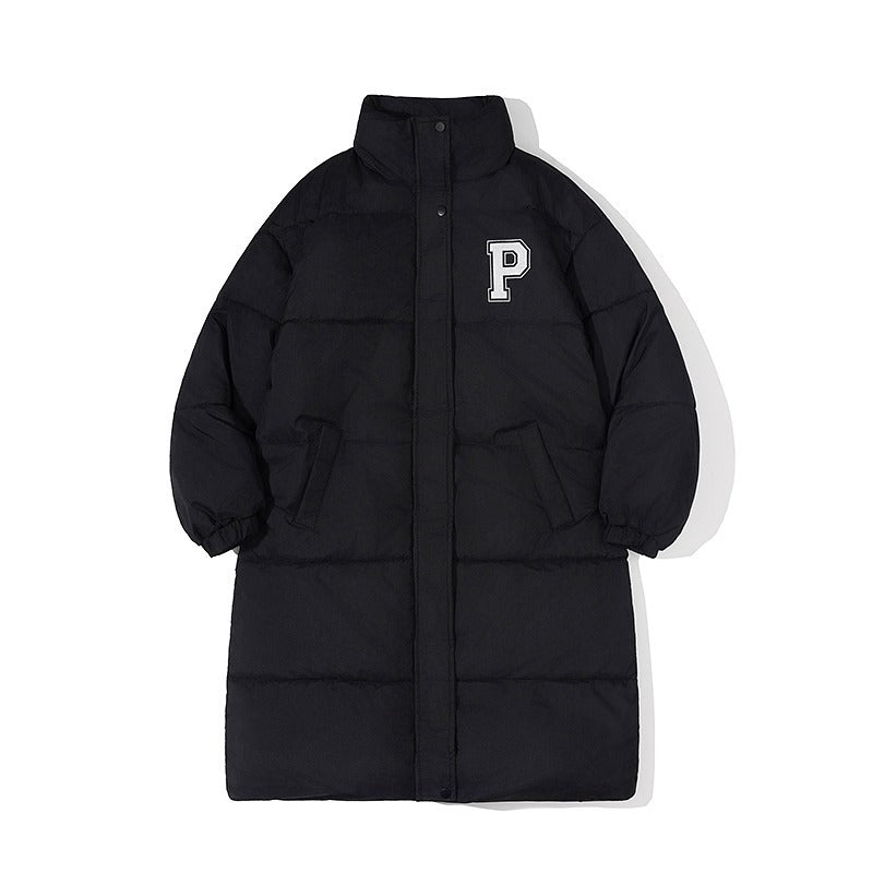 Damen Lange Steppjacke Drune