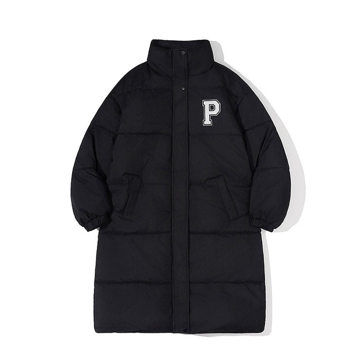 Damen Lange Steppjacke Drune