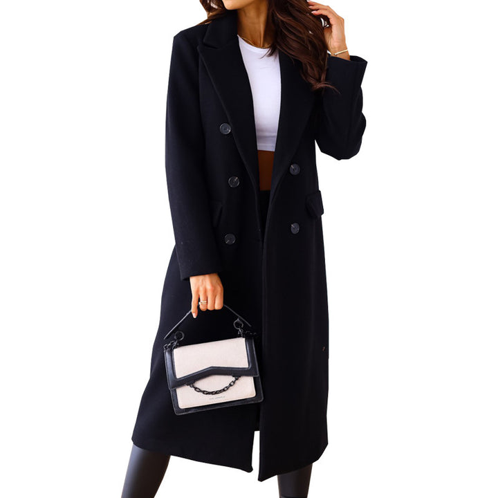 Damen Elegante und modische Wollmantel Drune