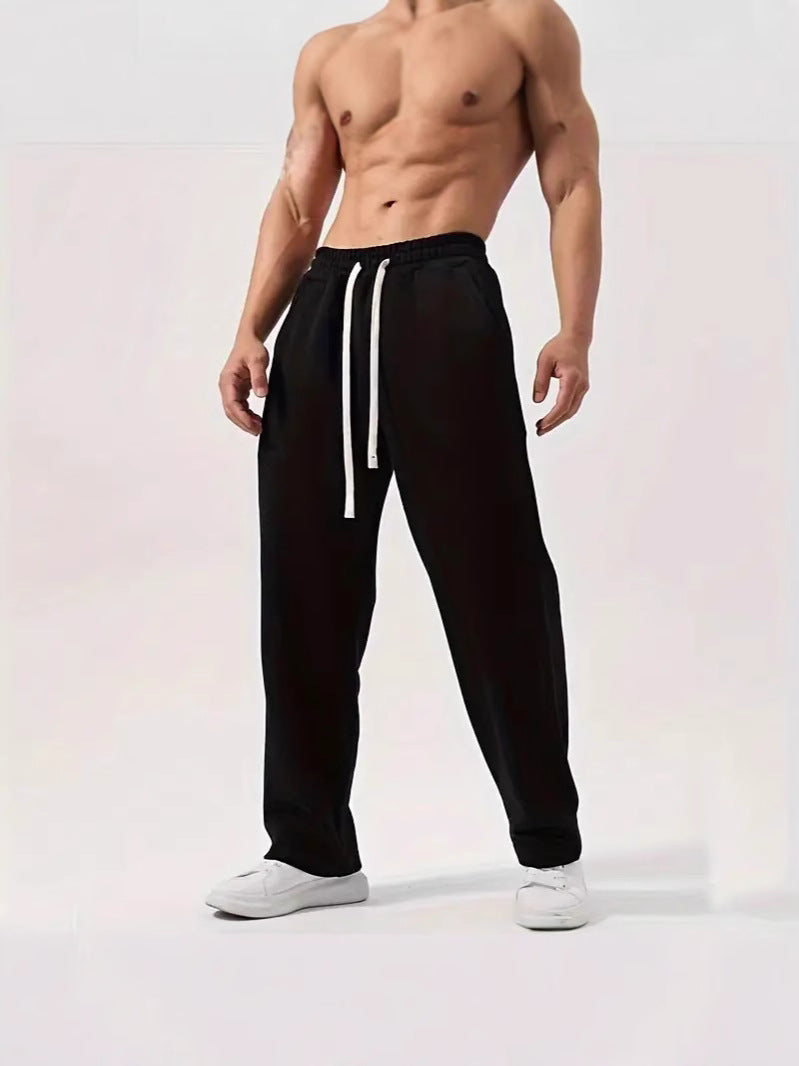 Herren nan locker sitzende Jogginghose aus Baumwollmischung mit elastischem Bund und Seitentaschen Drune