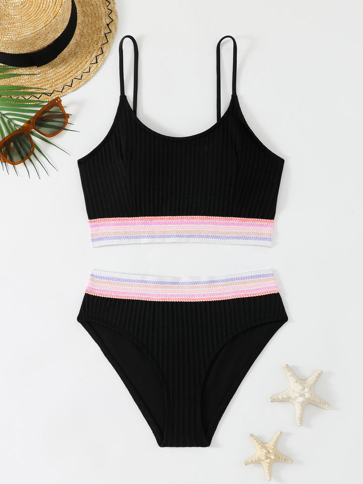 Damen Sportliches Ripp-Bikini-Set Drune
