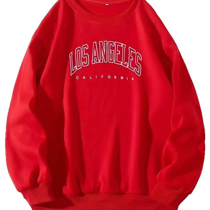 Damen Lässiger Sweatshirt mit Vintage Los Angeles Druck Drune