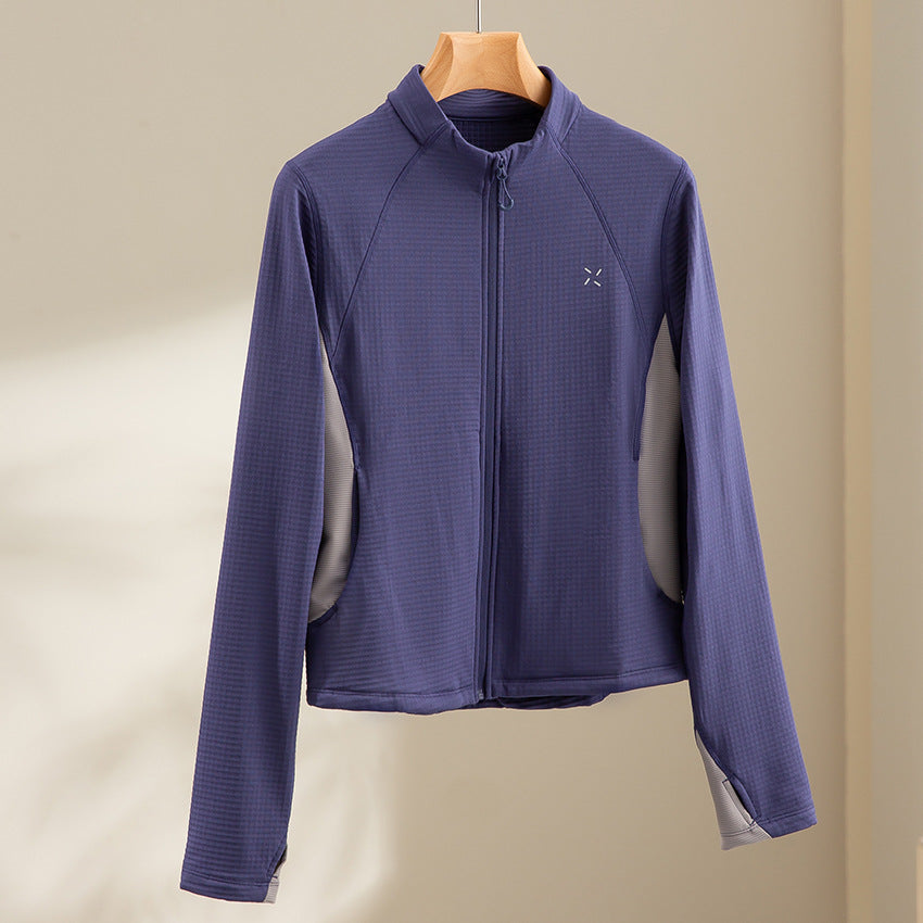 Damen Atmungsaktive Sportjacke mit Stehkragen, Raglanärmeln und Stretch-Einsätzen Drune