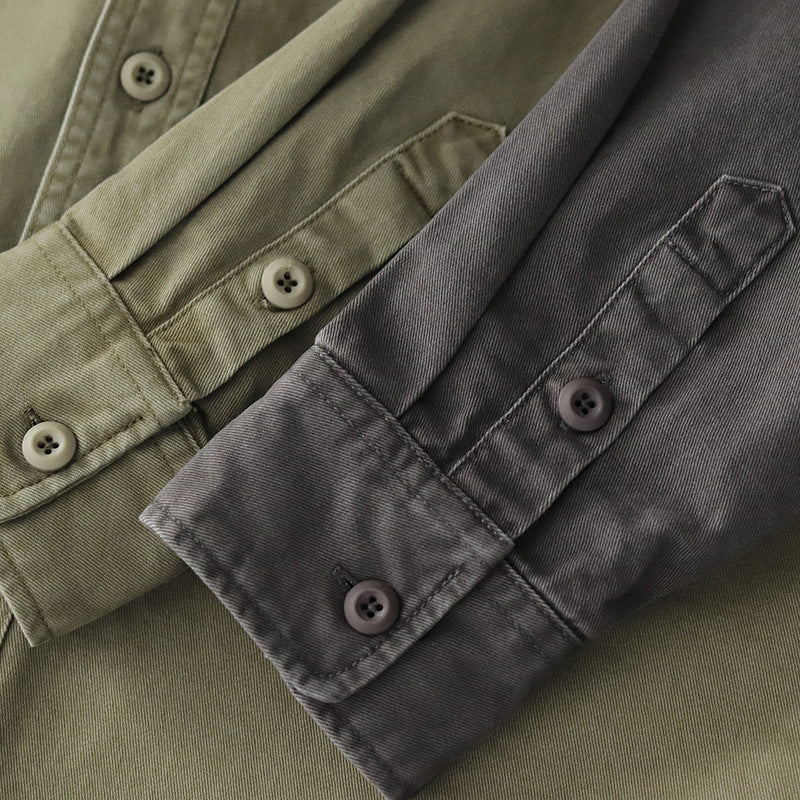Herren modische Utility-Hemdjacke mit praktischen Brusttaschen Drune