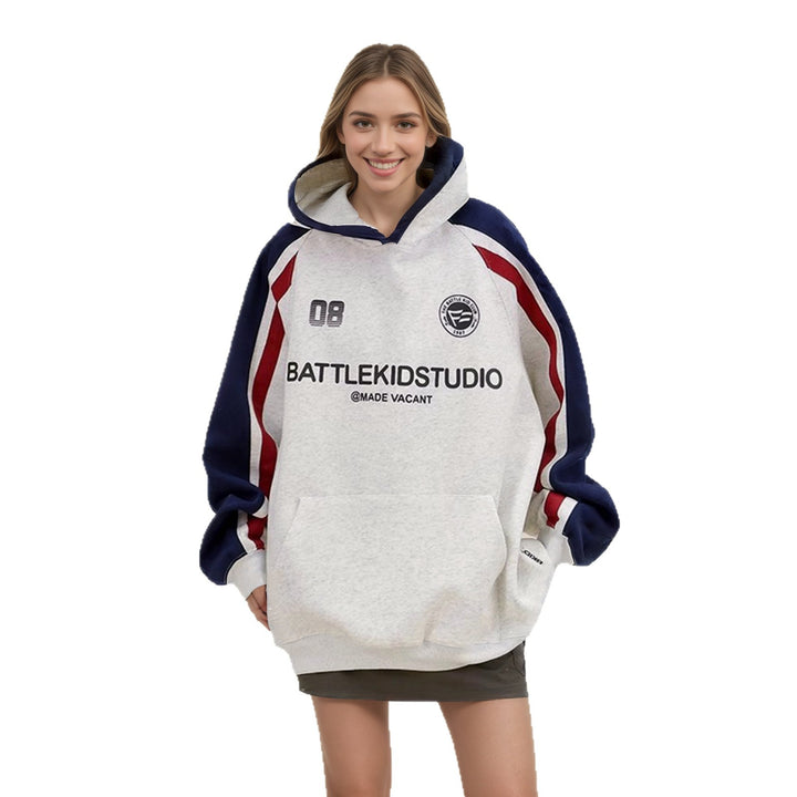 Damen Bequemer Oversized Hoodie mit modernen Grafiken Drune