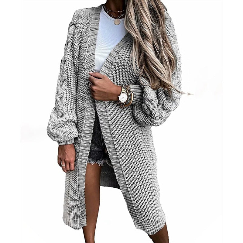 Damen Strickcardigan mit weiten Ärmel Drune