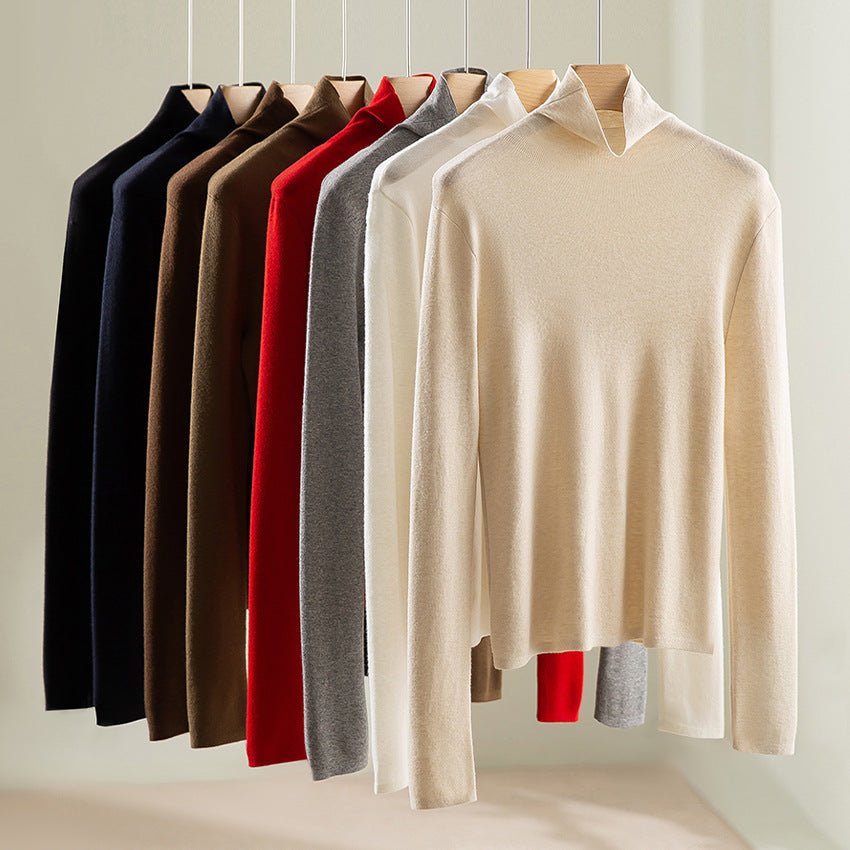 Damen Slim-Fit Feinstrick-Rollkragenpullover mit Stretch Drune
