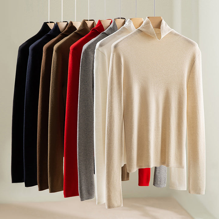 Damen Slim-Fit Feinstrick-Rollkragenpullover mit Stretch Drune