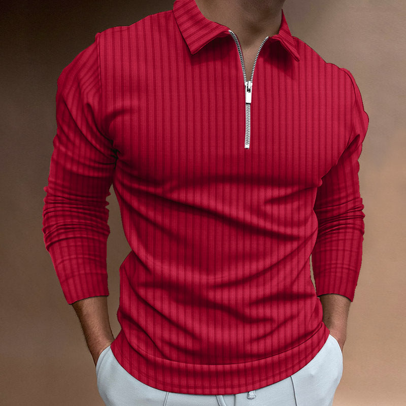Herren modischer Poloshirt mit Reißverschluss Drune