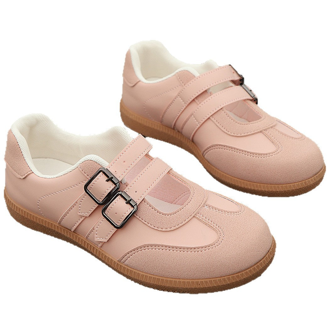 Damen Komfortable Sneakers mit doppeltem Klettverschluss Drune