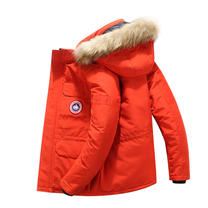 Herren Wärmeisolierender Winterparka mit Kunstfellkapuze und Funktionsfutter Drune