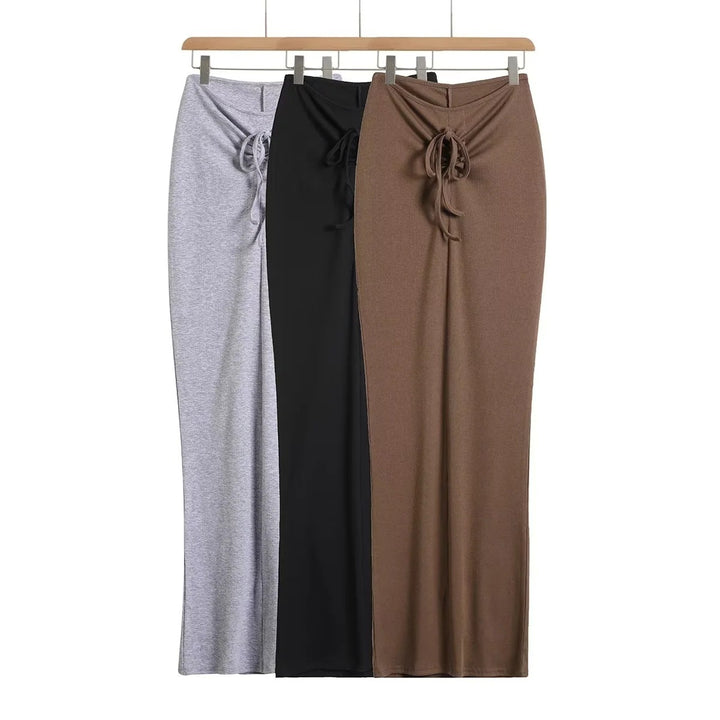 Damen Maxi-Rock mit elegantem Knoten-Design und hochwertiger Jerseyqualität Drune