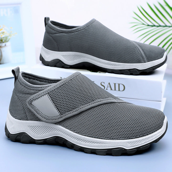 Damen nan atmungsaktive Slip-On Sneaker mit Klettverschluss und gedämpfter EVA-Zwischensohle Drune