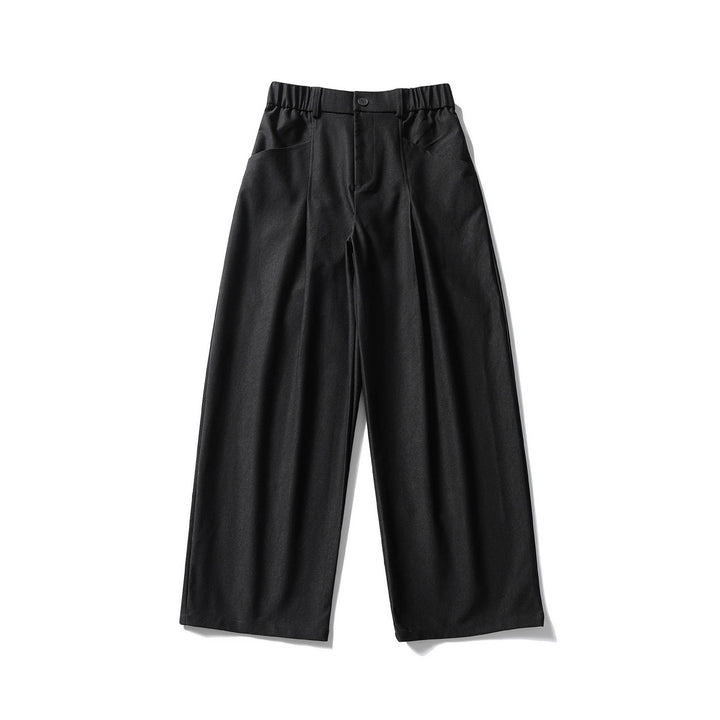 Damen Elegante Hochtaillierte Palazzo-Culotte mit teil‑elastischem Bund und Geschnittenen Bundfalten Drune