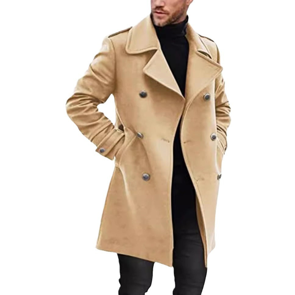 Herren eleganter und leichter Frühlingstrenchcoat Drune