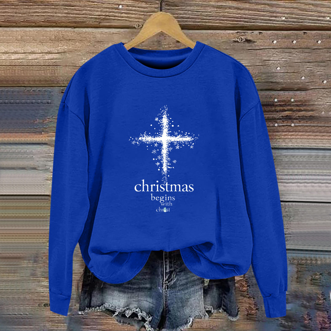 Damen Sweatshirt mit christlichem Motiv und weichem Innenfutter Drune