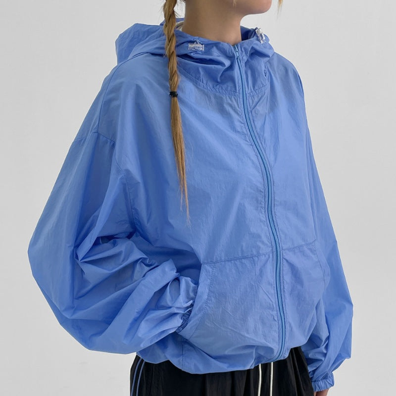 Damen leichte sportliche Windbreaker-Jacke Drune