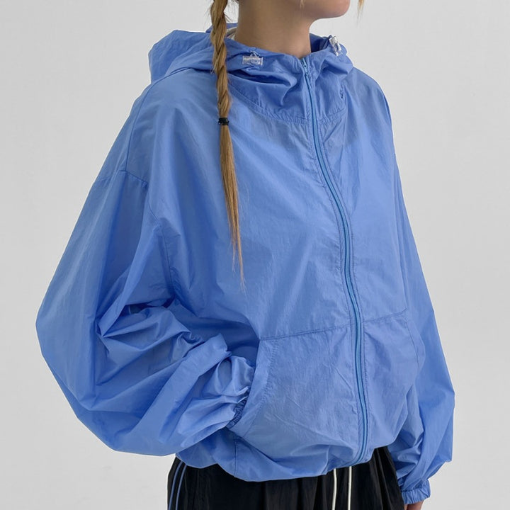 Damen leichte sportliche Windbreaker-Jacke Drune