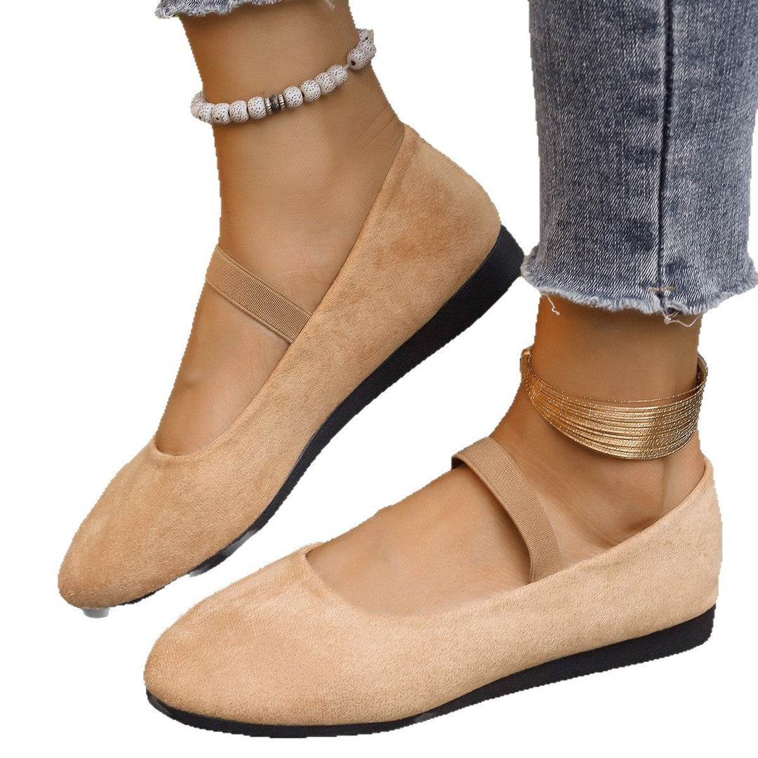 Damen Ballerinas mit verstellbarem Riemen und komfortablem Fußbett Drune